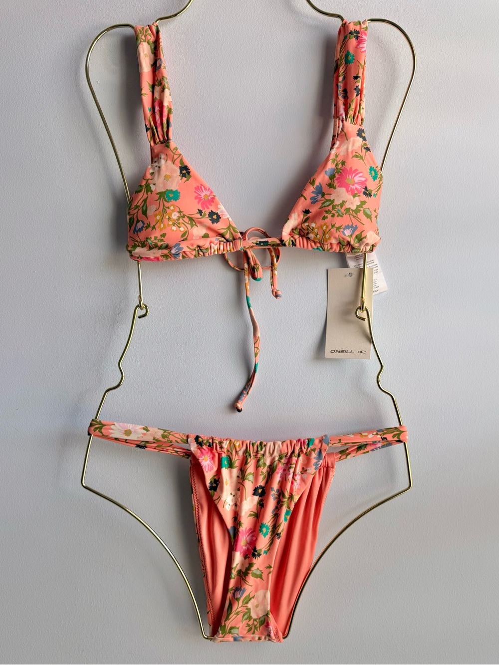 O’Neill Women’s Pink Kelly Menorca Floral Bikini Top & Bottoms Size XS